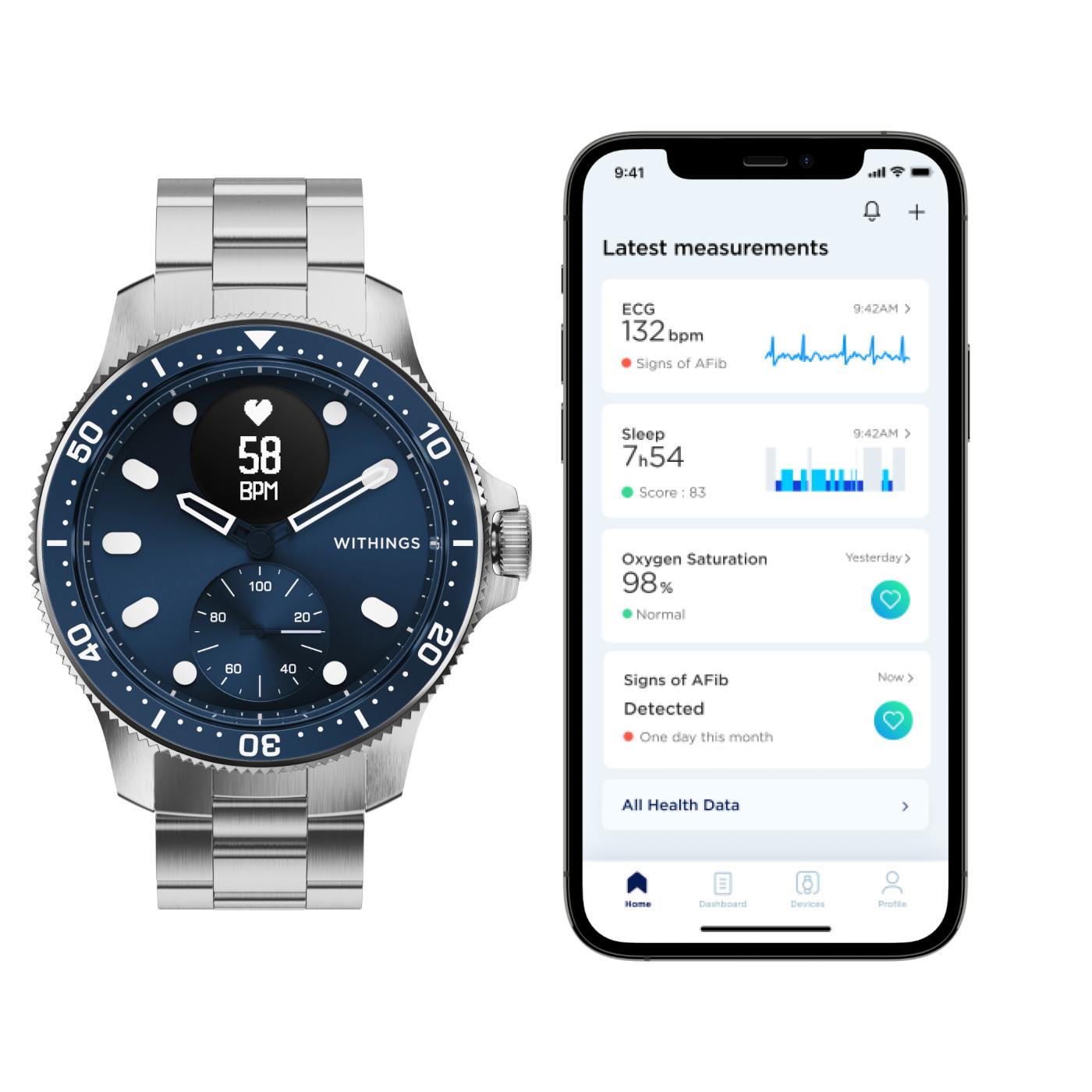 Withings Scanwatch Horizon Hybrid Smartwatch