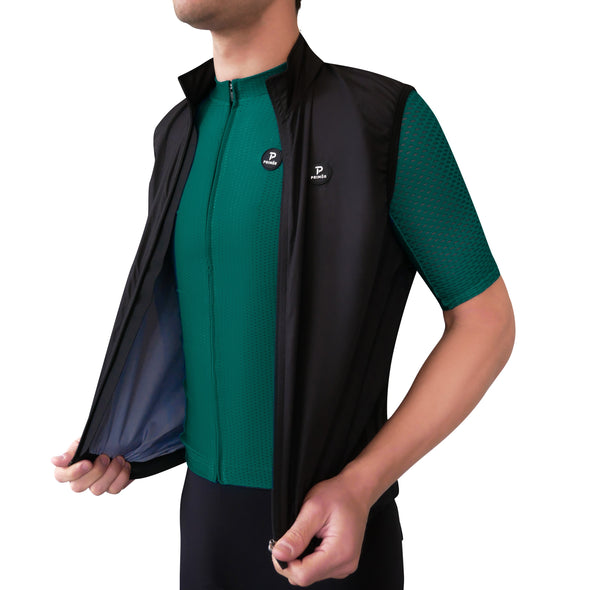 PRIMÓR Ala Black Windproof Gilet - Cigala Cycling Retail