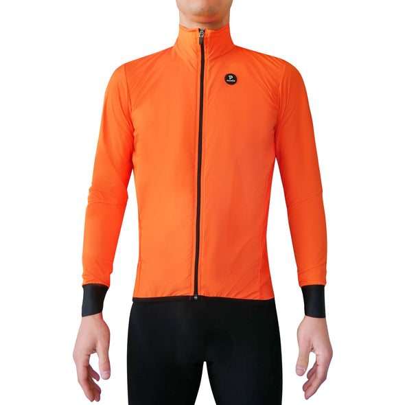 PRIMÓR Brezza High-Vis Orange Fluo Windproof Jacket - Cigala Cycling Retail