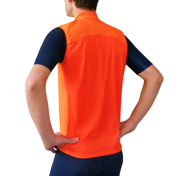 PRIMÓR Ala High-Vis Orange Fluo Windproof Gilet - Cigala Cycling Retail