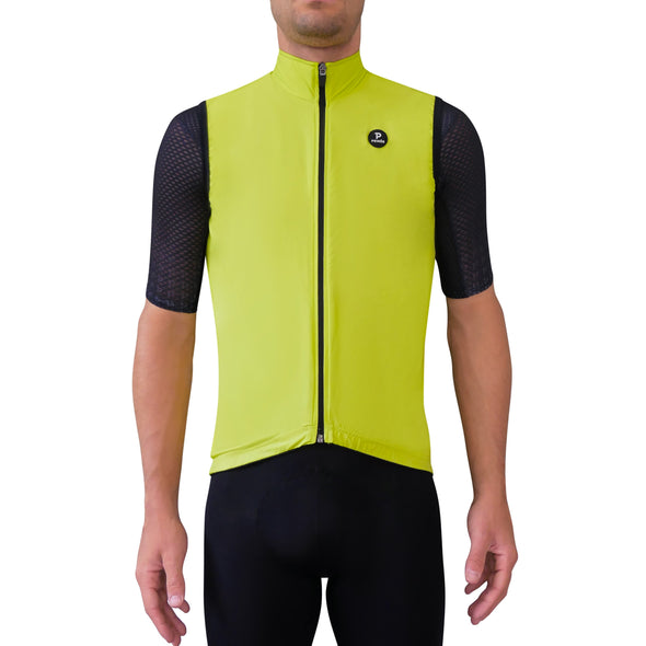 PRIMÓR Ala High-Vis Lime Fluo Windproof Gilet - Cigala Cycling Retail