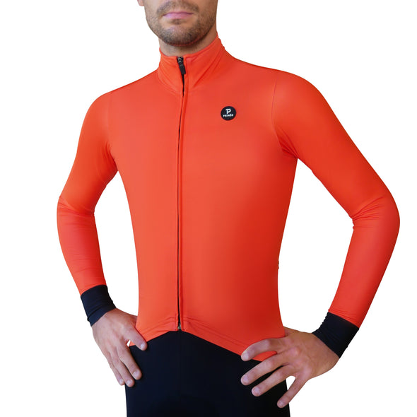 PRIMÓR Dolomite Orange Long Sleeve Jersey - Cigala Cycling Retail